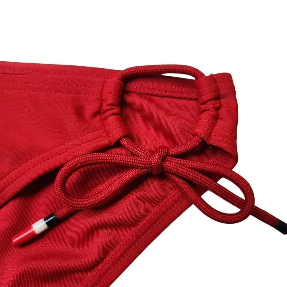 Tommy Hilfiger Women's Triangle Bikini Padded Tie Side Bottom‎ 2 Piece Set XS